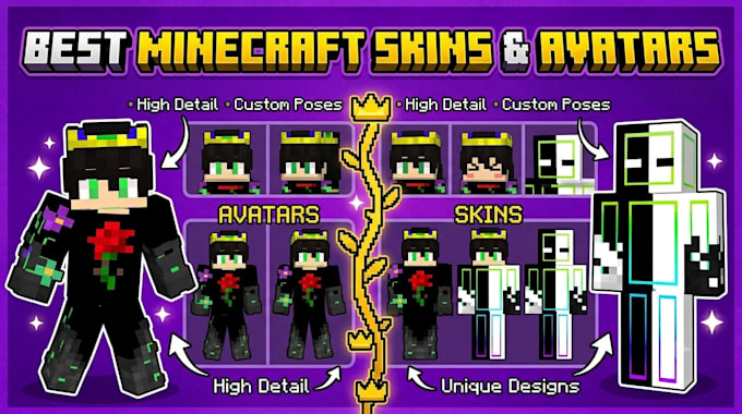 create a professional minecraft skin