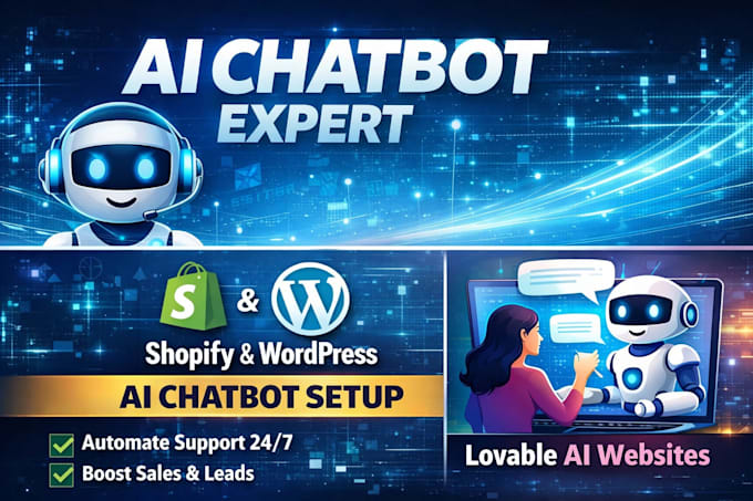 install shopify ai chatbot, build ai chat bot for wordpress, lovable ai website
