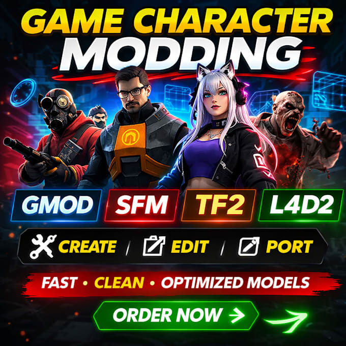 port, rig and convert character models for gmod sfm tf2 l4d2