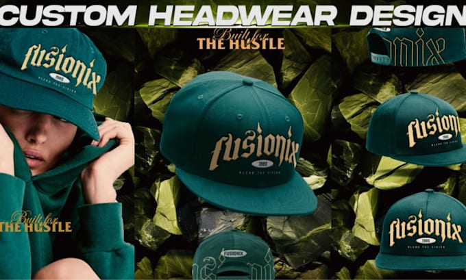 design custom hats and caps with tech pack and mockups