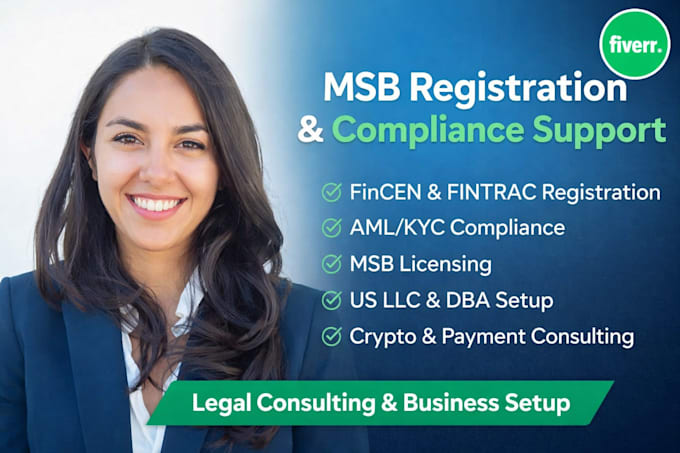 Hacer registro de msb, cumplimiento aml de fincen, licencia msb ...