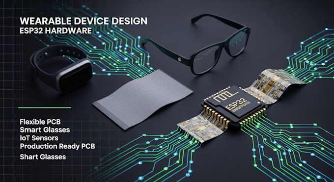Design wearable health device, smart glasses, esp32 band tracker and ...