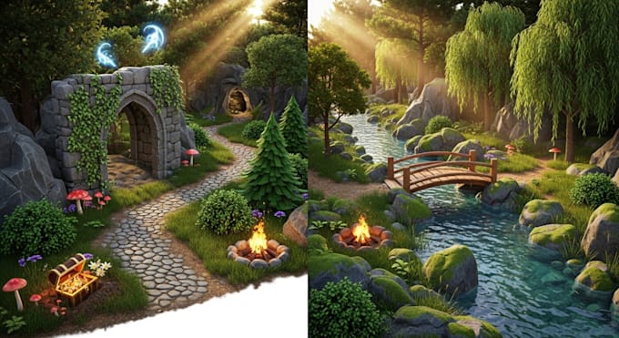 3d environment design game level design open world 3d game assets for unity ue5