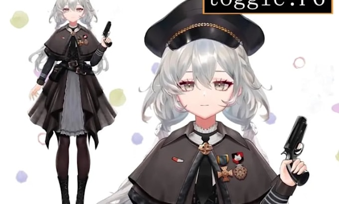draw and rigging2d vtuber model, anime vtuber, live2d vtuber model, rigging