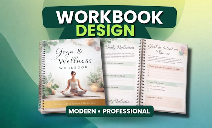 design a professional workbook, pdf or ebook in canva