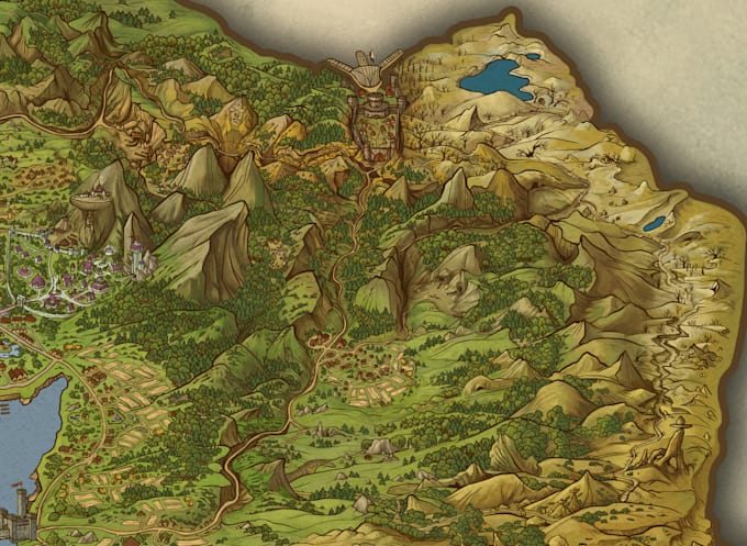 create rpg map, fantasy game map design, board game map, battle royale map