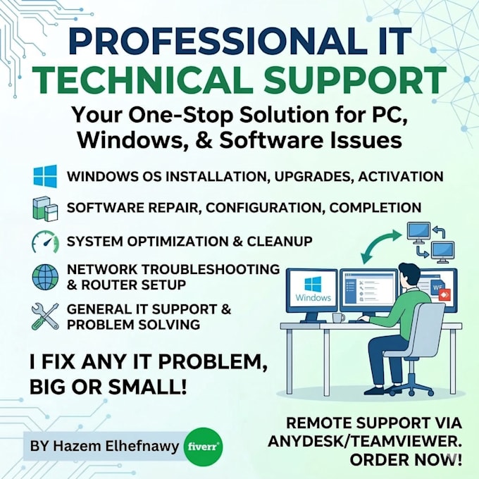 be a technical support and IT engineer
