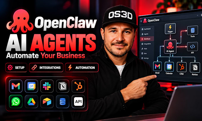build rag open claw ai agent, clawbot and automate your business workflows