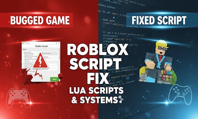 do roblox scripting, fix bugs and create game systems in lua