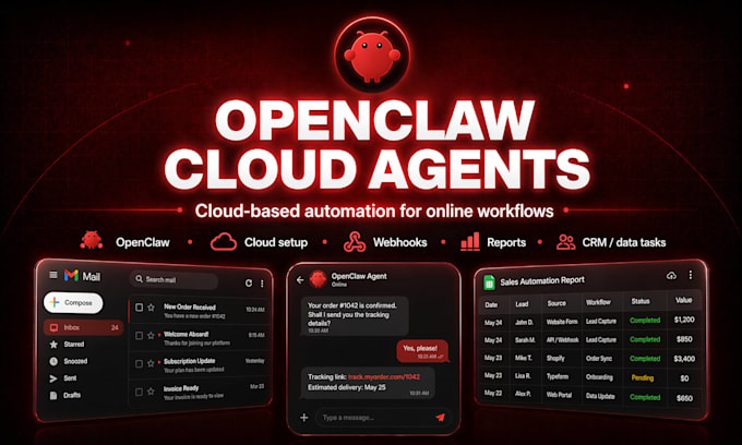 build and deliver your openclaw cloud agent for online automations