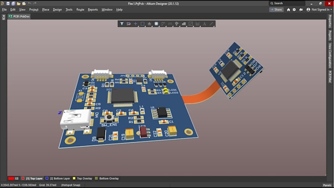 create multilayer rigid flex or hybrid pcb circuit design