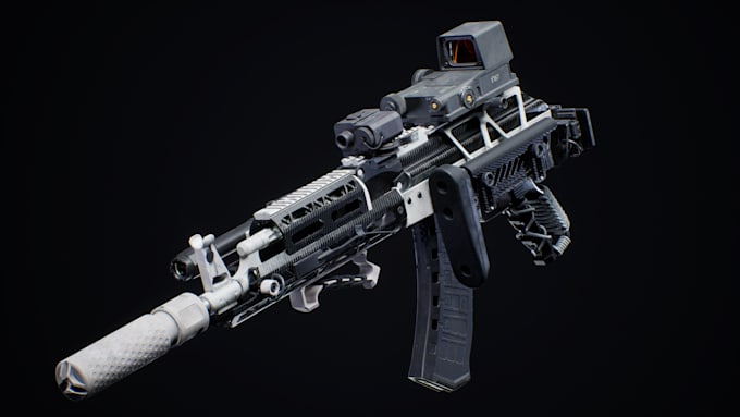game ready and rigged weapons