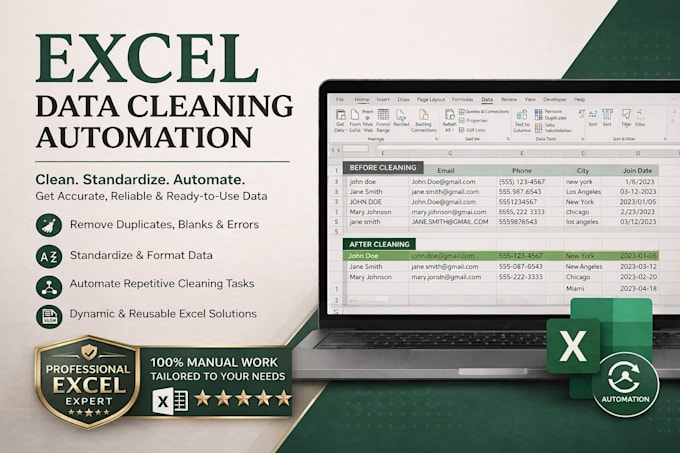 Clean, format and automate your excel data professionally by ...