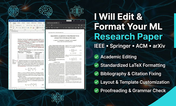 proofread, edit and format your machine learning research paper in latex