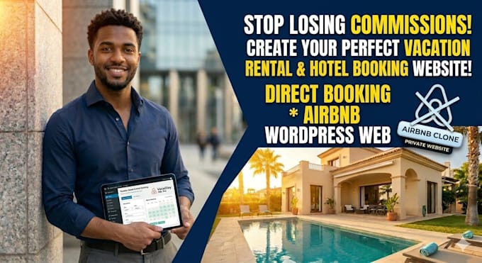create vacation rental website hotel booking direct booking airbnb wordpress web