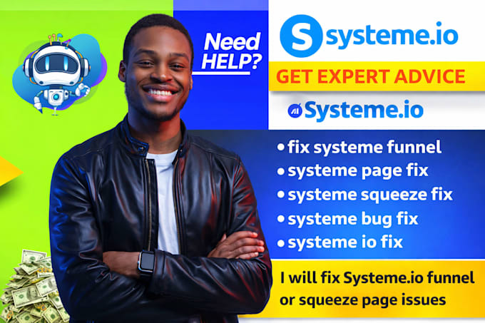 fix systeme io funnel bug , squeeze page landing page issues
