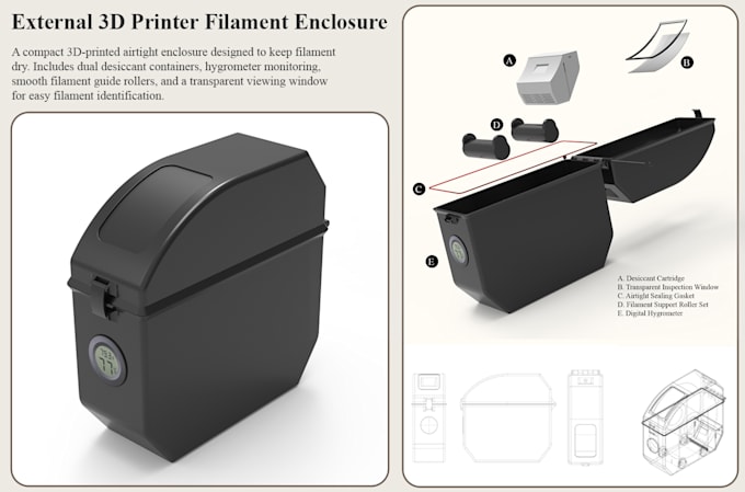 design a custom 3d printable enclosure or case for your electronics