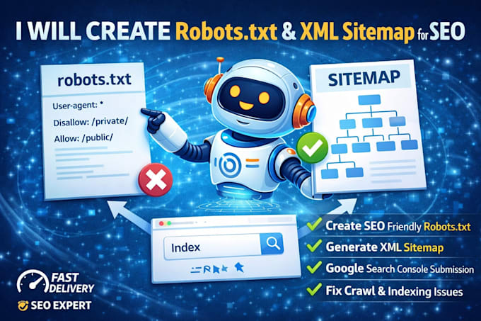 create robots txt and XML sitemap for SEO