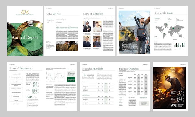 design a corporate annual report