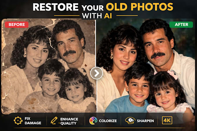 restore and enhance your old photos professionally