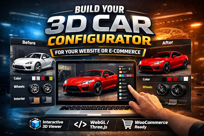 build an interactive 3d car configurator for your website or app