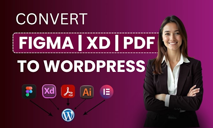 convert figma to wordpress or xd to wordpress using elementor