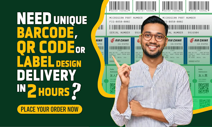 design barcode, qr code, isbn sticker and product labels