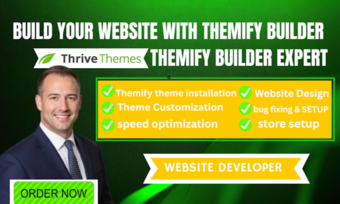 design professional wordpress website using themify builder