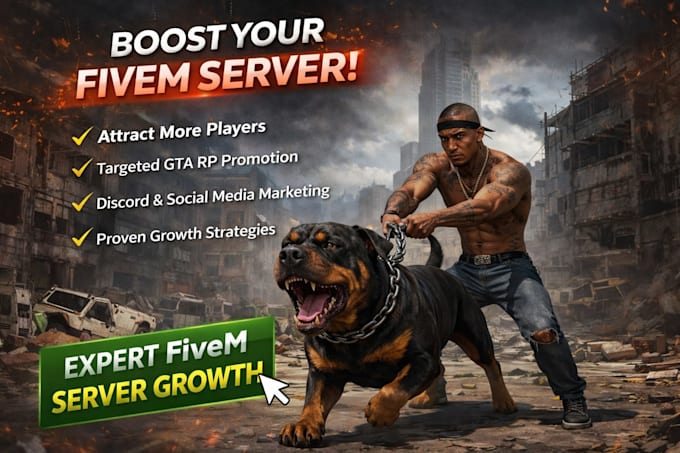 grow your fivem server, professional fivem server promotion