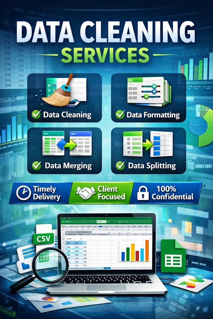 clean, format, merge, split excel data