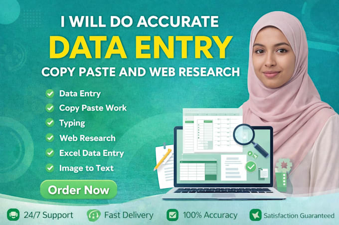 do accurate data entry ,copypaste  and web research