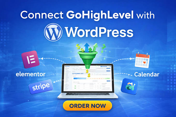 connect gohighlevel with wordpress elementor form stripe checkout calendar forms