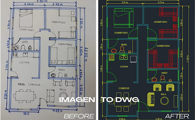 convert image or sketch to autocad dwg professionally