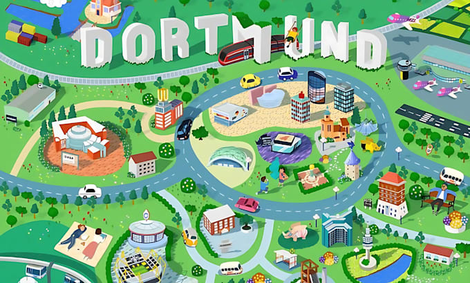 create 2d vector map isometric map infographic map svg map city map game map