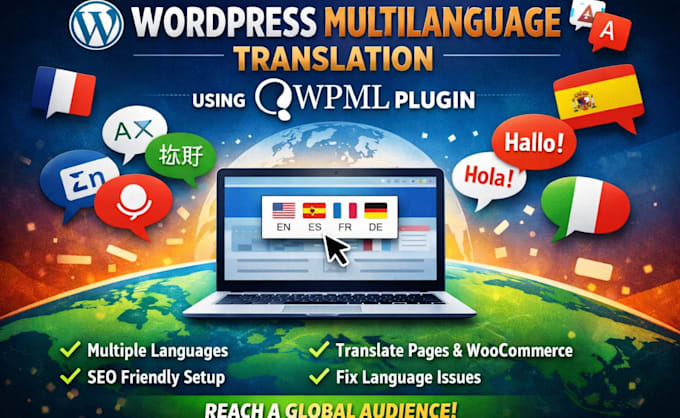 wordpress multilanguage translation using wpml plugin