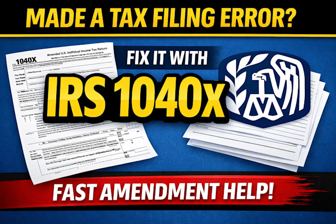 amend tax return using irs form 1040x and fix filing errors