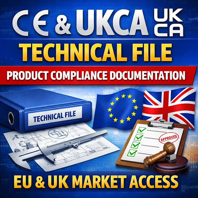 prepare ce and ukca technical documentation for product compliance