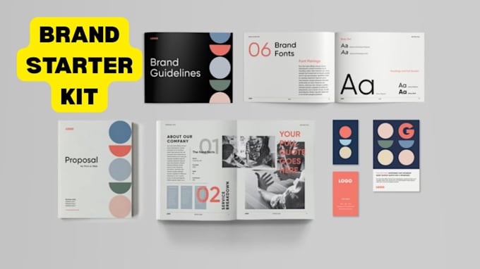 design a brand identity kit or style guide with your story voice tone logo