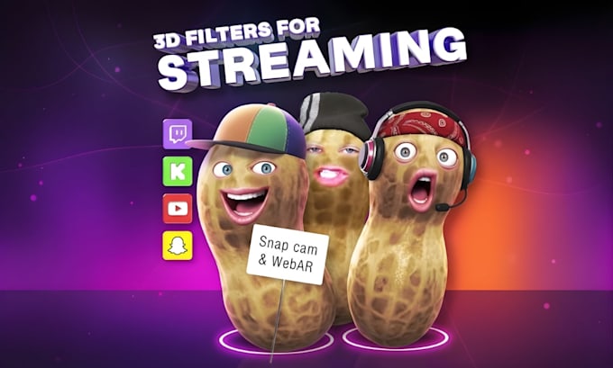 do burnt peanut 3d vtuber ar filter snapchat lens studio face tracking avatar
