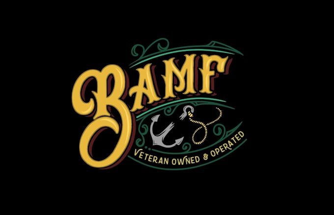 design gun store scroll work gold dapper tattoo logo