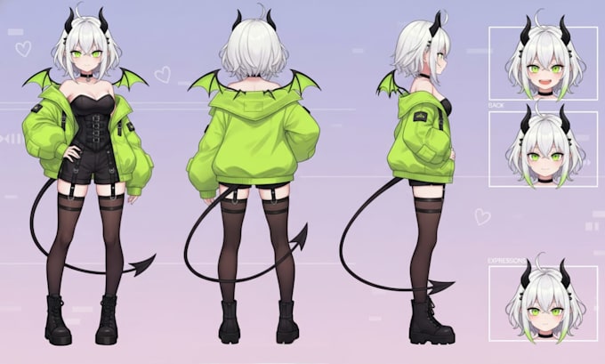 draw your vtuber model live2d vtuber avatar rigging vtuber character commission