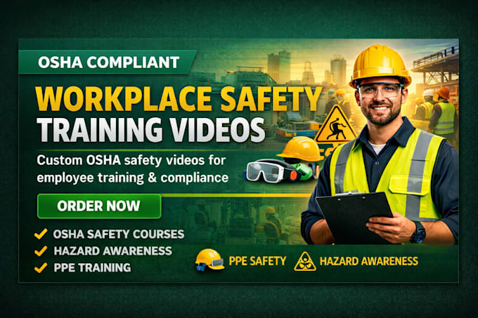 create osha compliant workplace safety training course video for employees
