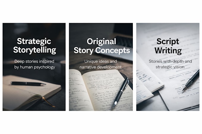 write deep strategic stories and scripts