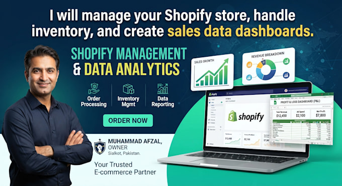 do professional shopify store management, product listing, and backend operation