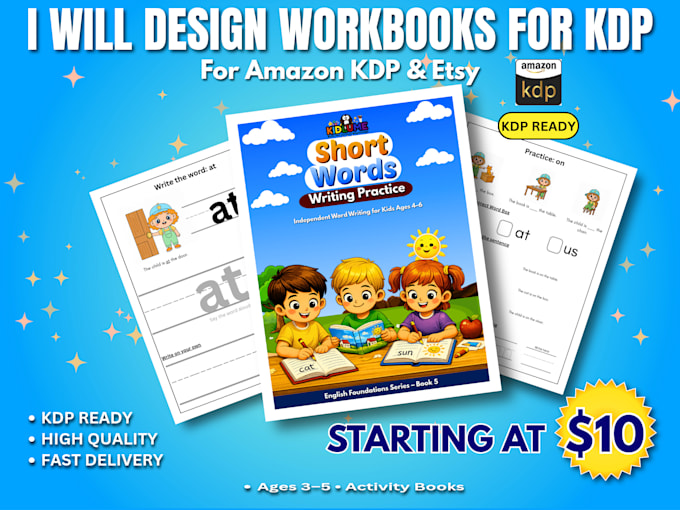 Design kids activity workbook, worksheets and printables ready for ...