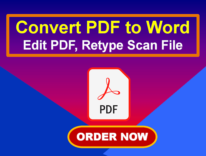 convert PDF to word doc, ms word typing, retype scan pages