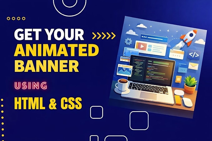 design a professional animated HTML CSS banner