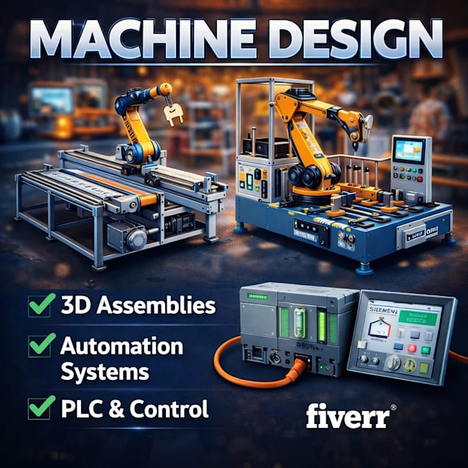 Do industrial machine design, 3d cad modeling, and mechanical drawings ...