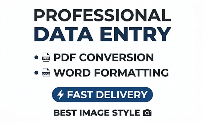 do data entry and PDF conversion