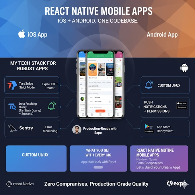 build a cross platform apps on react native from scratch